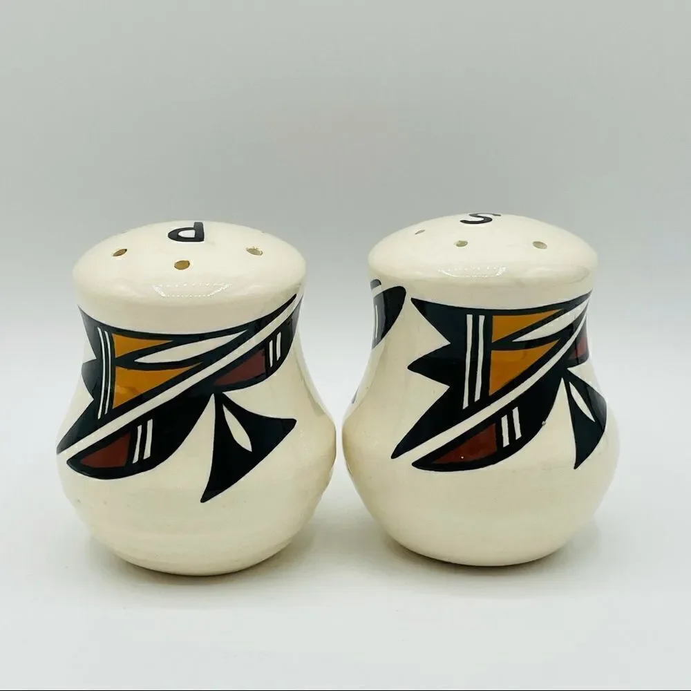 Vintage Acoma Pottery Salt and Pepper Shakers